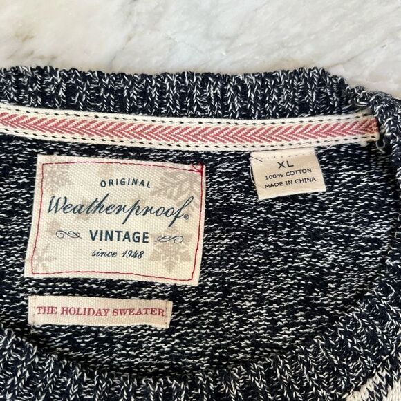 Weatherproof Vintage 100% cotton Snowflake Crewneck Sweater men’s size XL NWOT - Picture 6 of 9